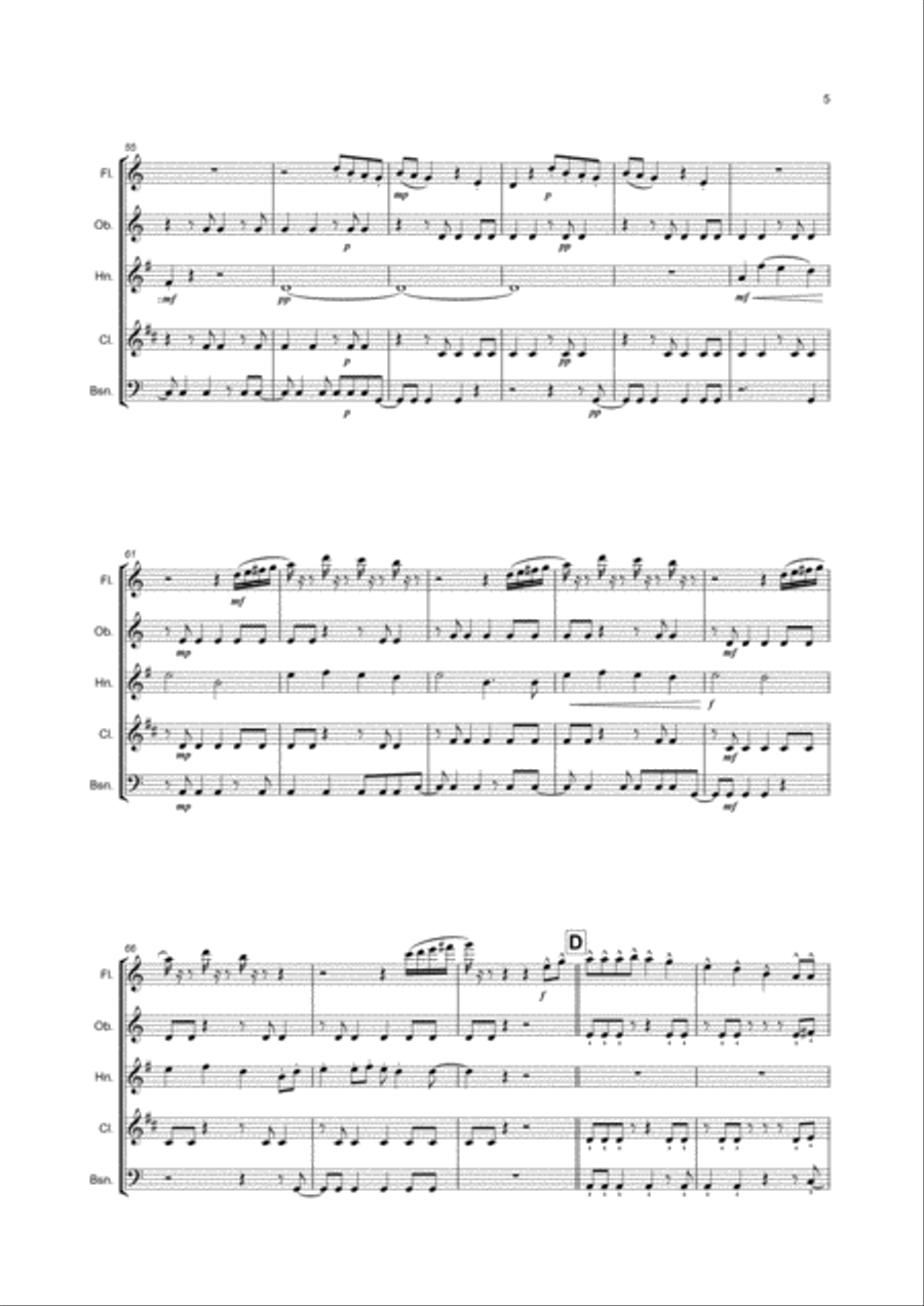 Shake It Off Woodwind Quintet scores gallery preview page 5