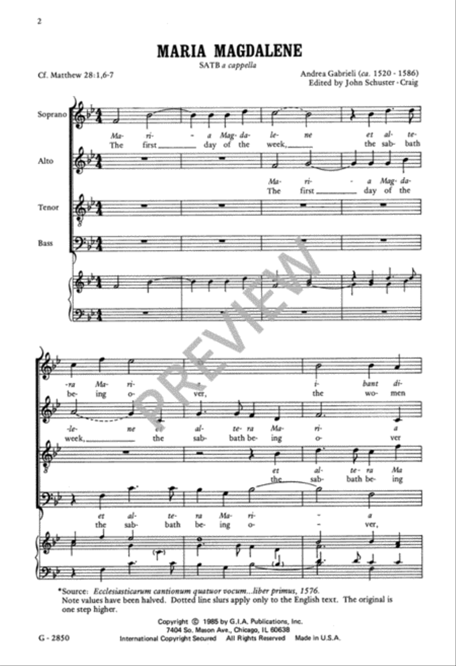 Maria Magdalene Maria Magdalene 4-Part scores gallery preview page 3