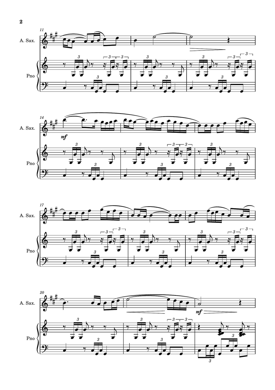 Bolero (Ravel) + Mp3 Playback and Demo + Solo and Piano Parts Alto Saxophone scores gallery preview page 3