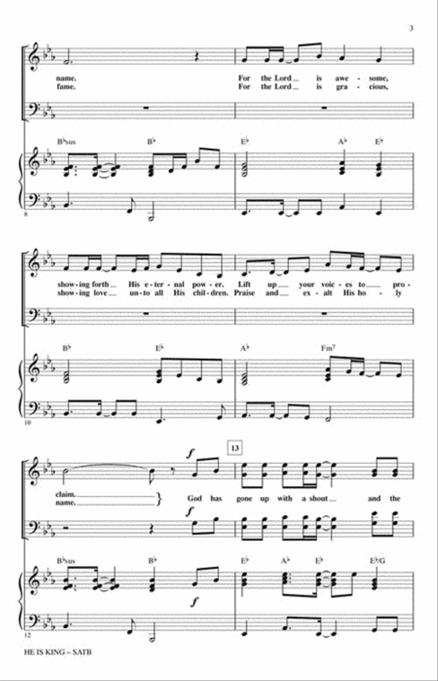 He Is King 4-Part scores gallery preview page 3