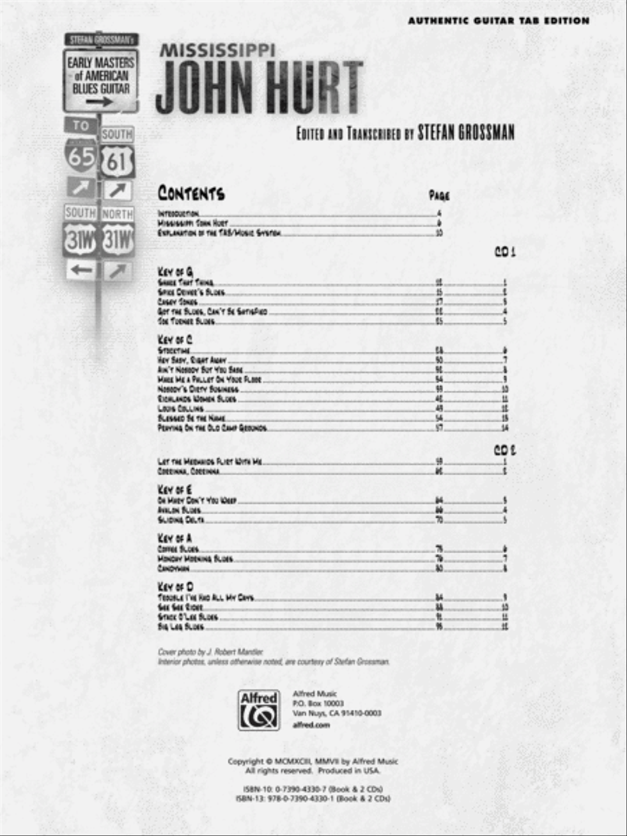 Stefan Grossman's Early Masters of American Blues Guitar: Mississippi John Hurt Acoustic Guitar scores gallery preview page 5