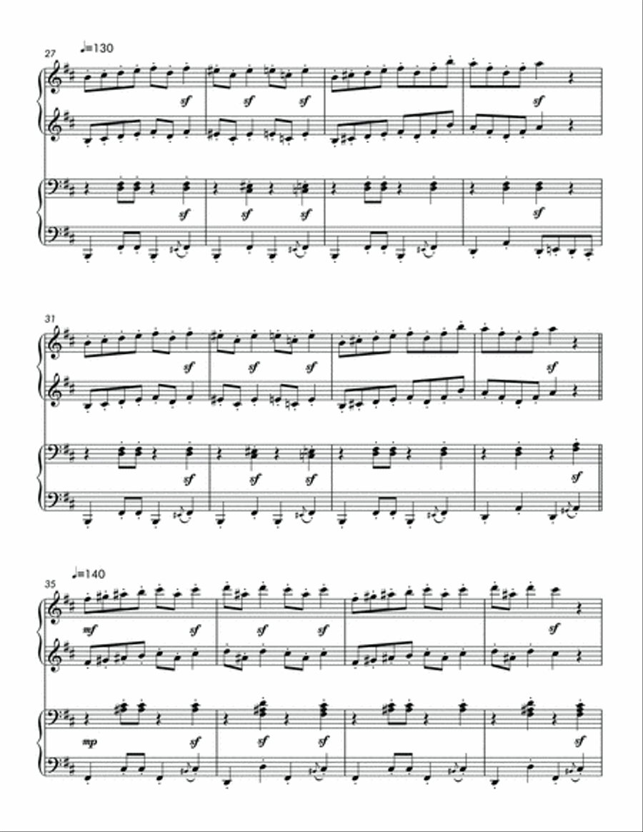 In the Hall of the Mountain King (Intermediate Piano Duet) 1 Piano, 4-Hands scores gallery preview page 4