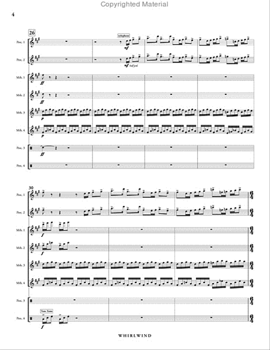 Whirlwind Percussion Ensemble scores gallery preview page 5
