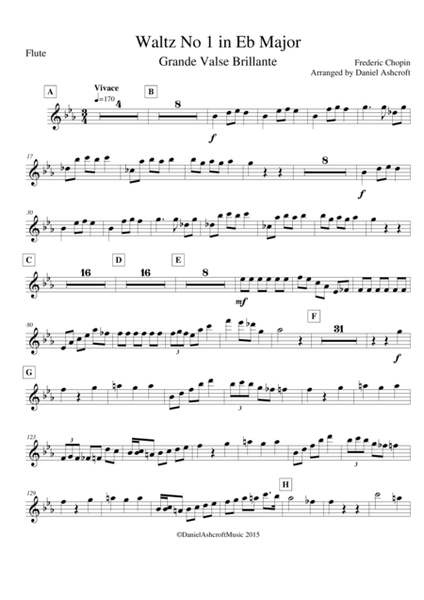 Chopin's Waltz No 1 in Eb Major 'Grande Valse Brillante' - Parts Only image number null