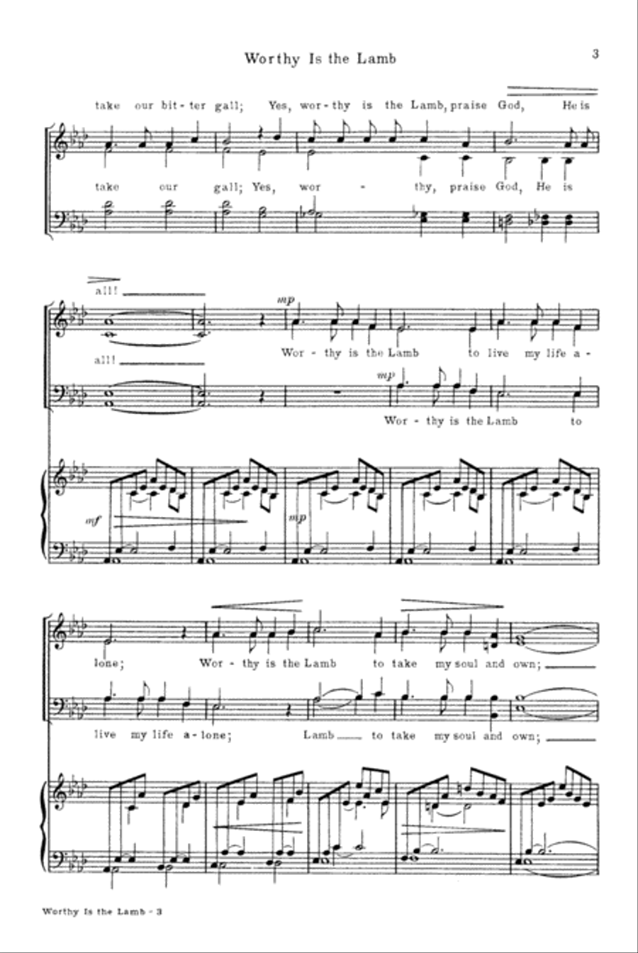Worthy Is the Lamb Worthy Is the Lamb 4-Part scores gallery preview page 4