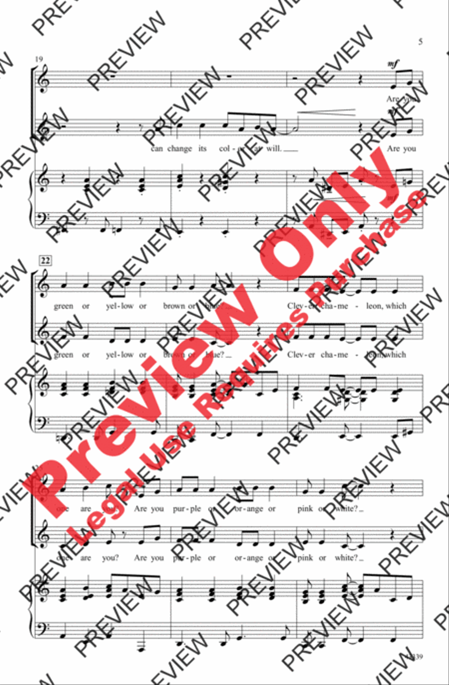 Clever Chameleon 2-Part scores gallery preview page 5