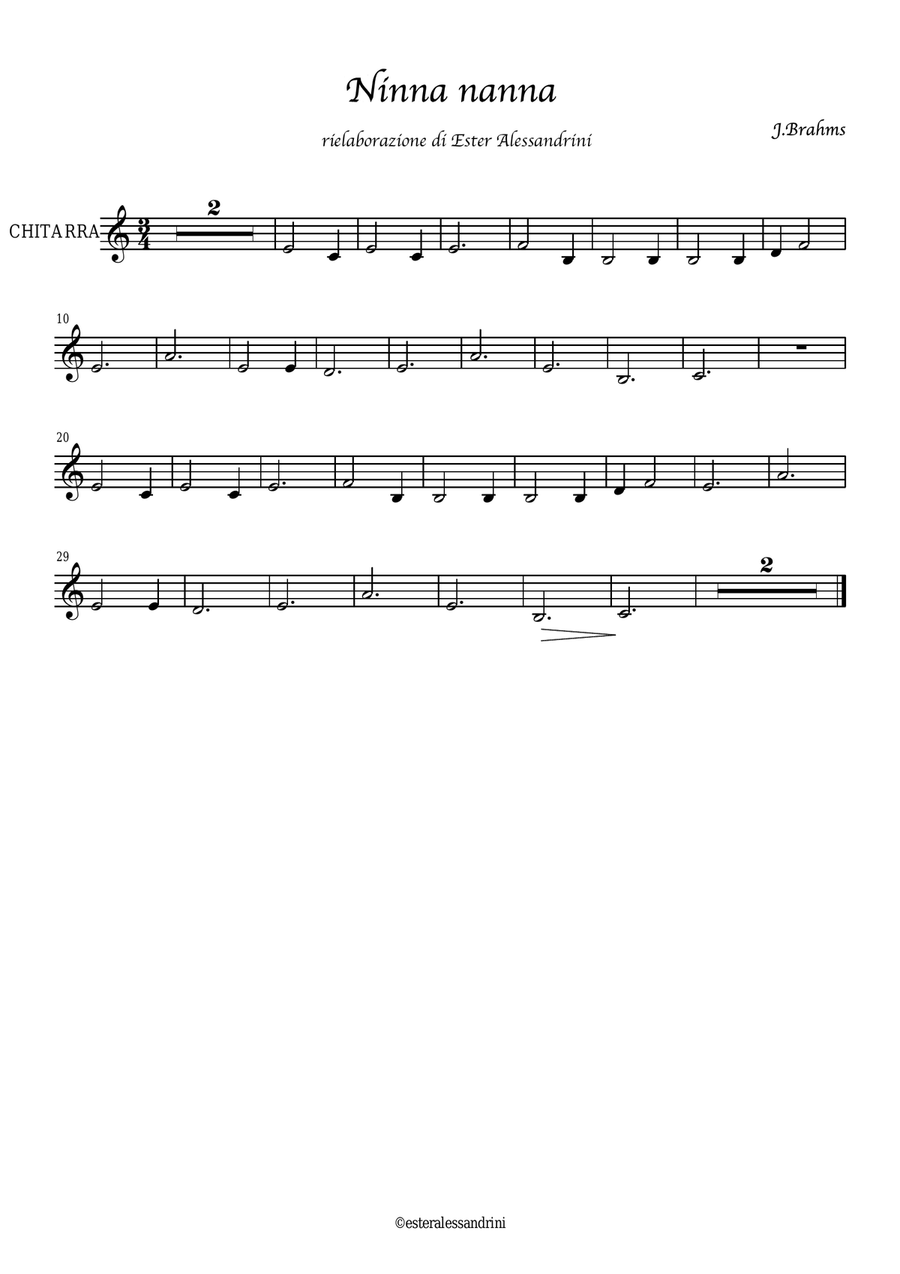 Lullaby - Ninna Nanna (quartet) Small Ensemble scores gallery preview page 4