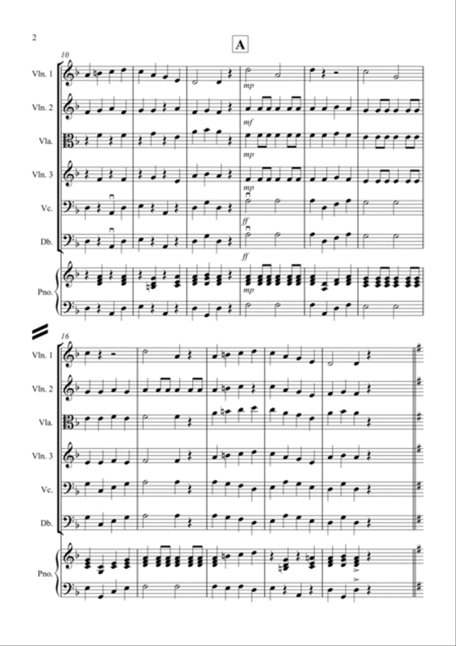 Drunken Sailor for String Orchestra String Orchestra scores gallery preview page 2