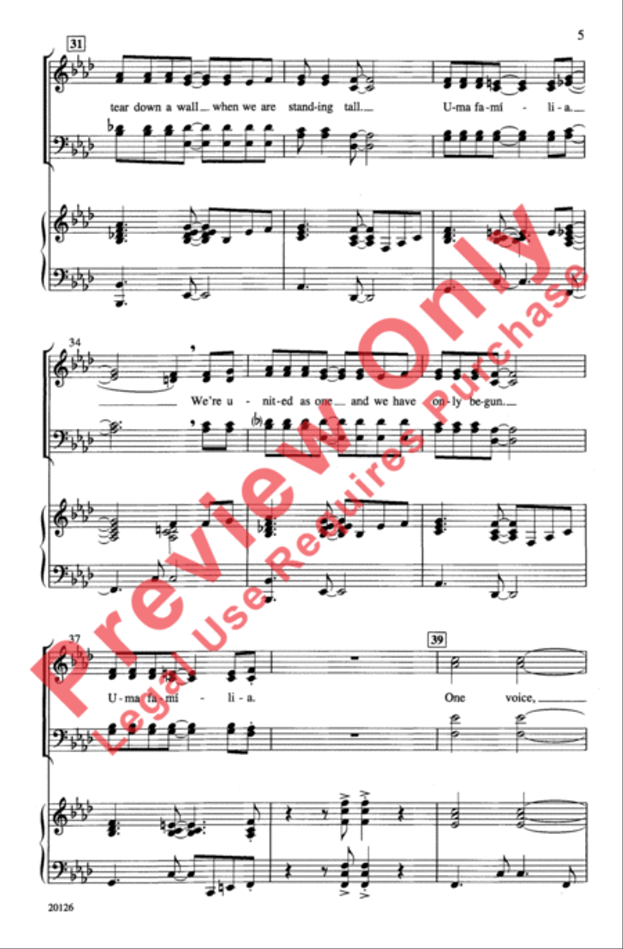 Uma Familia 4-Part scores gallery preview page 5