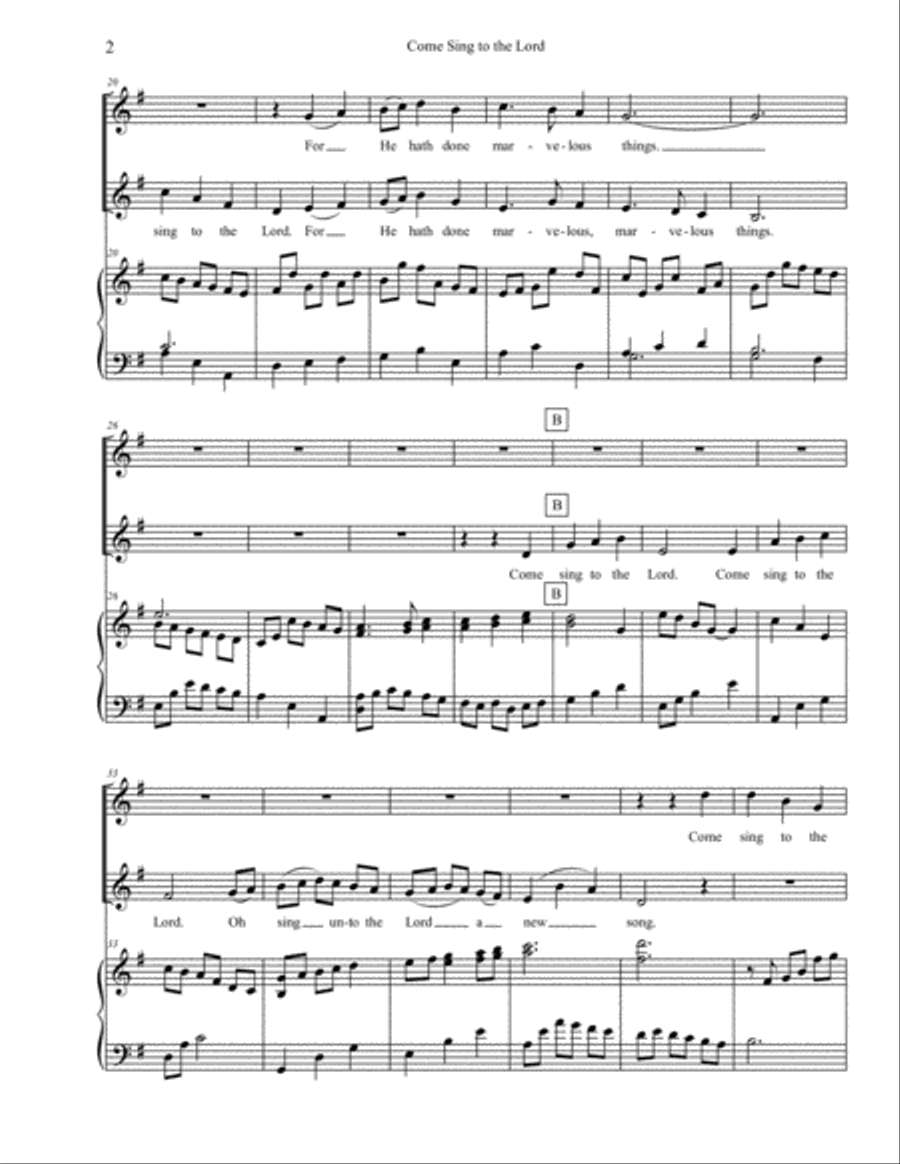 Come Sing to the Lord Vocal Duet scores gallery preview page 3