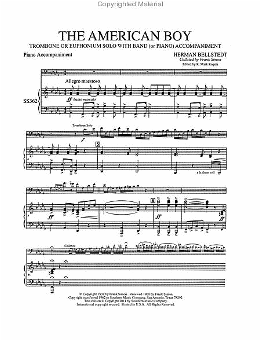 The American Boy The American Boy Trombone scores gallery preview page 2