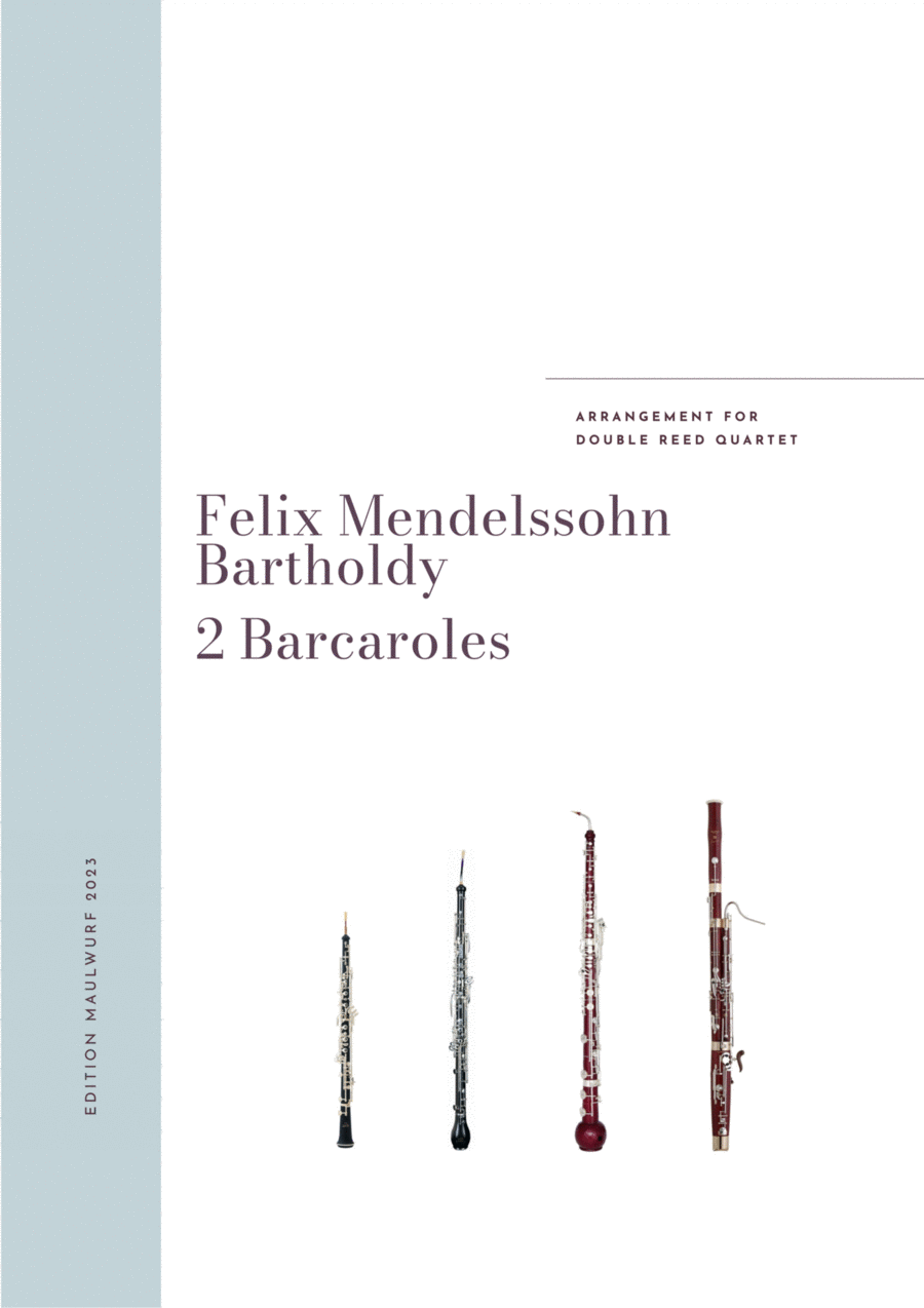 2 Barcaroles Woodwind Quartet scores gallery preview page 1
