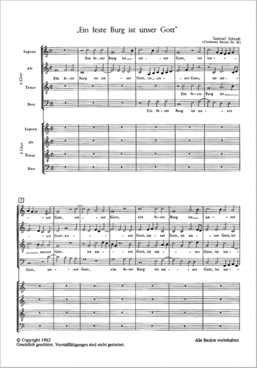 A mighty fortress is our God (Ein feste Burg ist unser Gott) 4-Part scores gallery preview page 1
