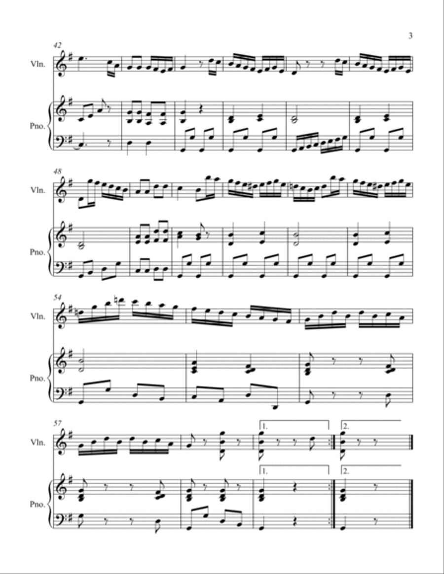 Sonatina Op. 36 #2 Sonatina Op. 36 #2 Violin Solo scores gallery preview page 3