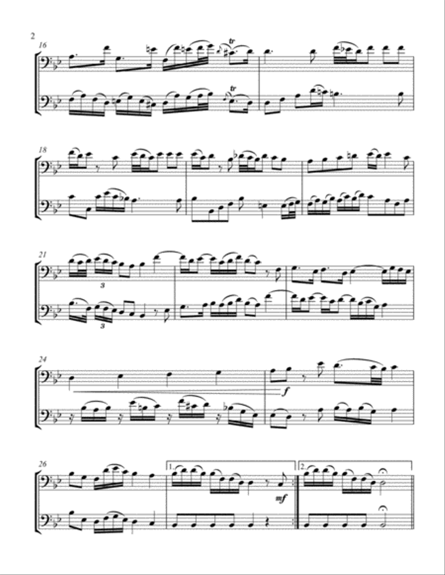 Melodic Duets for Two Euphoniums Brass Duet scores gallery preview page 3
