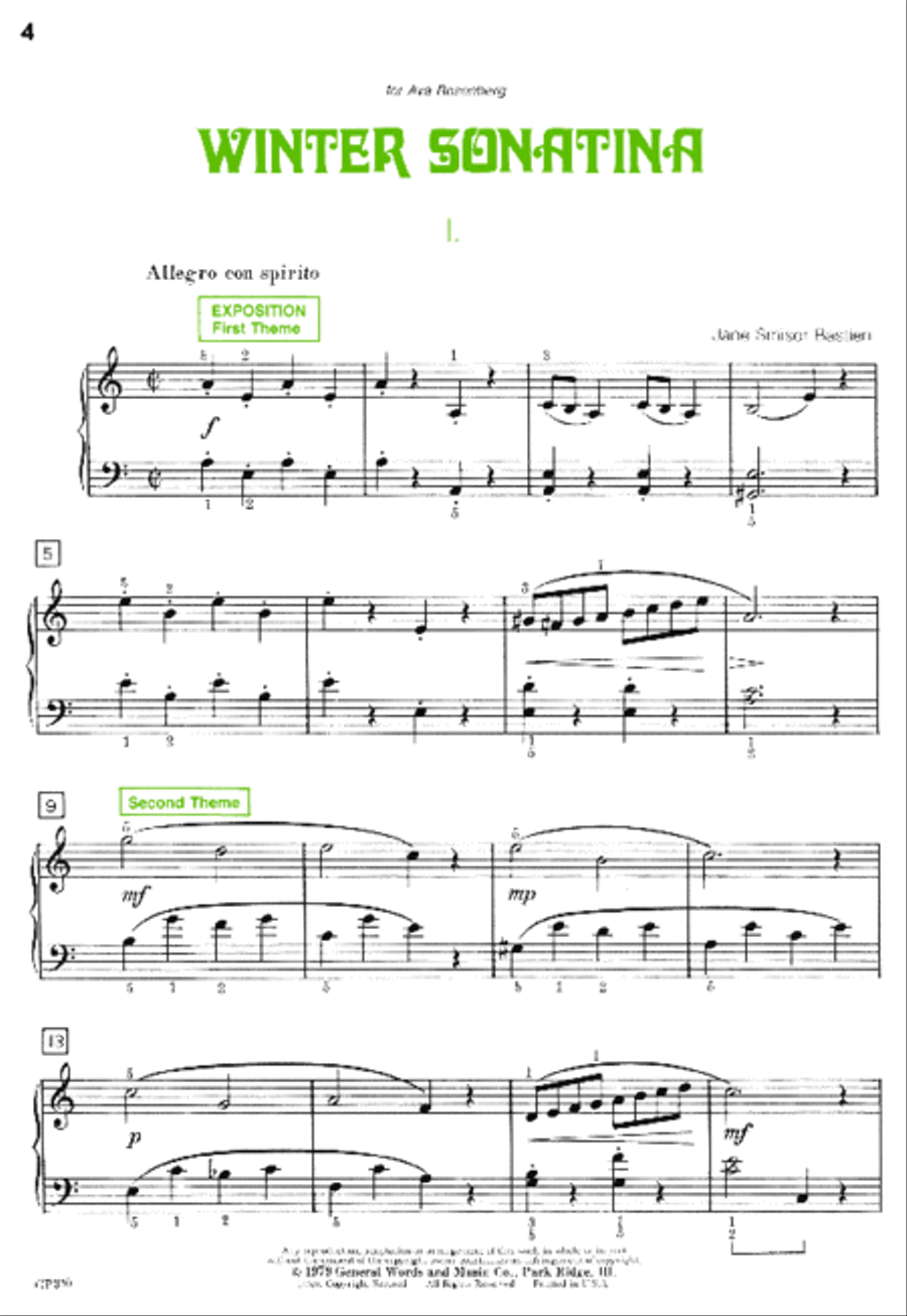 Sonatinas for the Seasons Piano Method scores gallery preview page 2