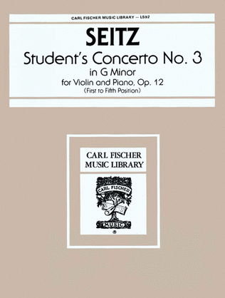Book cover for Student's Concerto No. 3