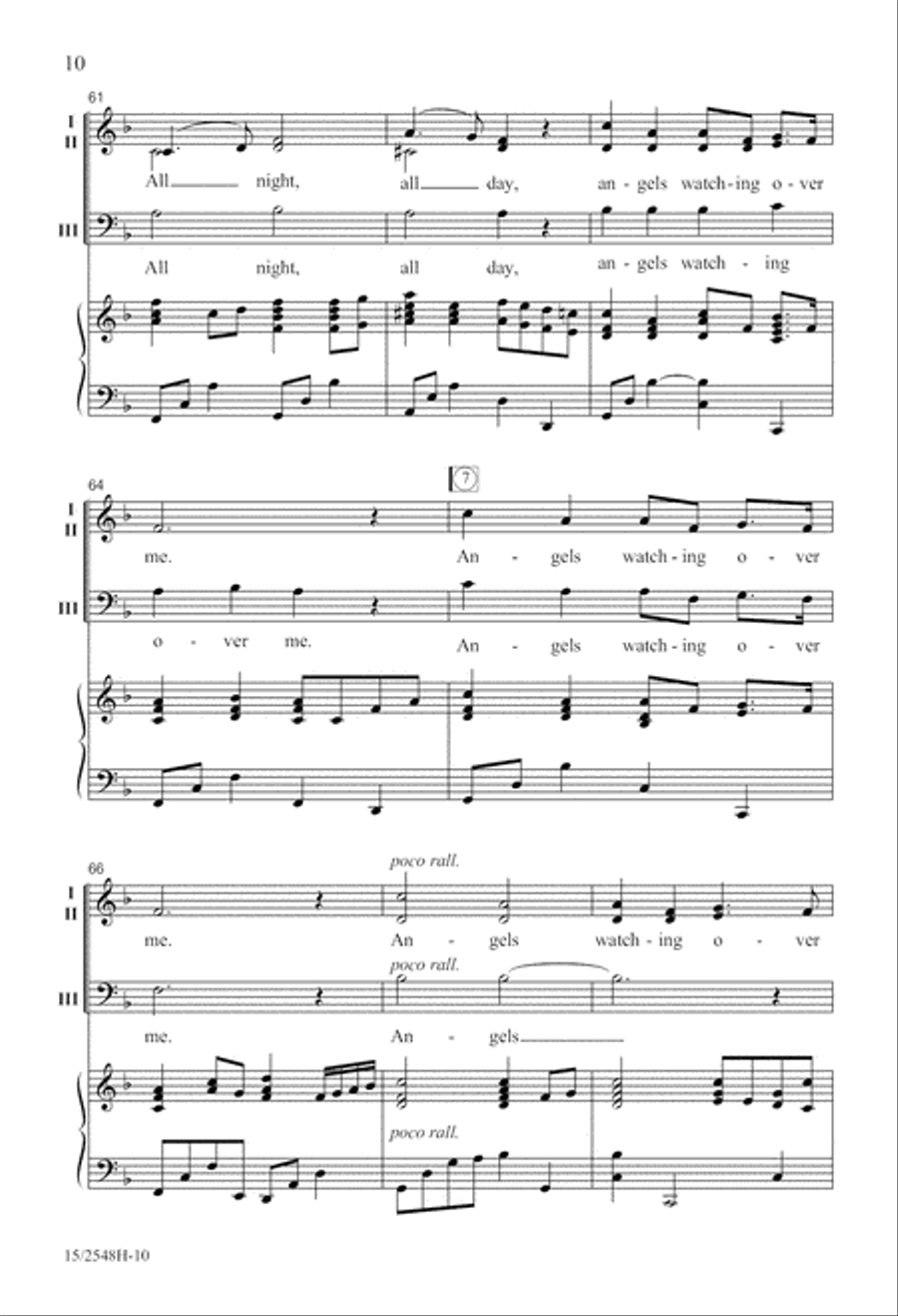 Angels Watching Over Me 3-Part scores gallery preview page 10