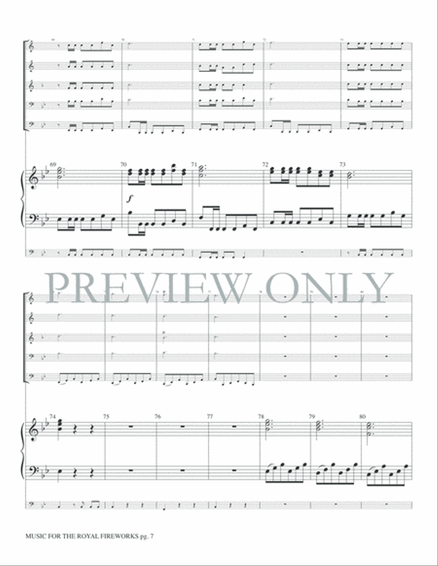 Music for the Royal Fireworks Brass Ensemble scores gallery preview page 9