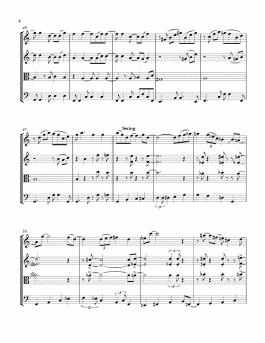 Linus And Lucy String Quartet scores gallery preview page 4