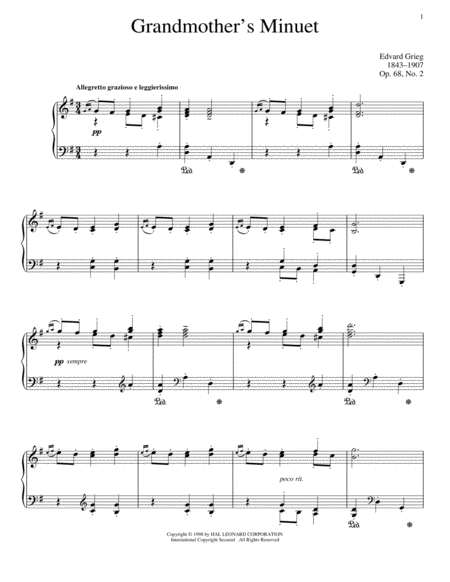 Grandmother's Minuet, Op. 68, No. 2