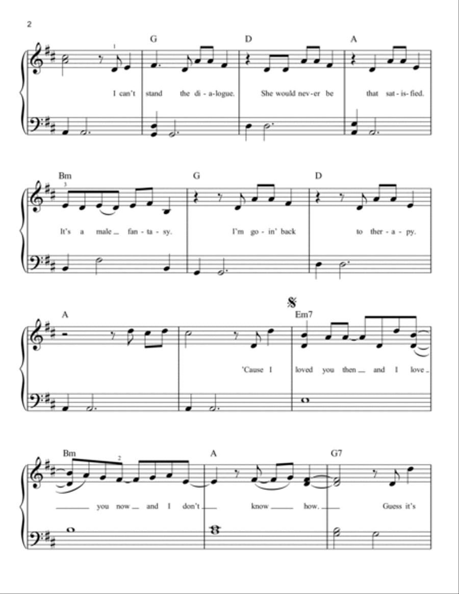 Male Fantasy Easy Piano scores gallery preview page 2