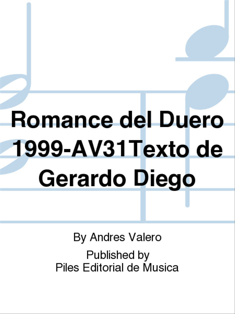 Romance del Duero 1999-AV31Texto de Gerardo Diego Soprano Voice scores gallery preview page 1