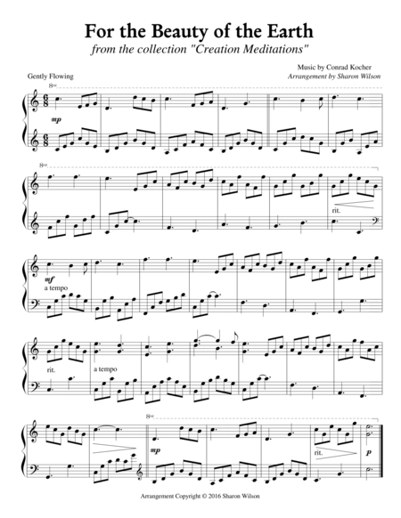 Creation Meditations (A Collection of One-Page Arrangements for Solo Piano) 