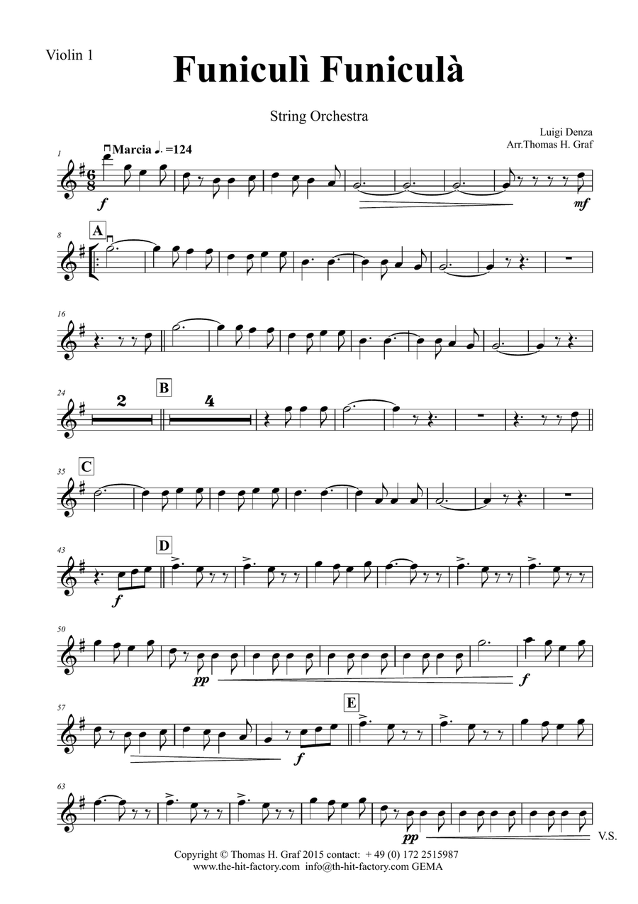 Funiculi Funicula - Italian Evergreen - String Orchestra String Orchestra scores gallery preview page 5