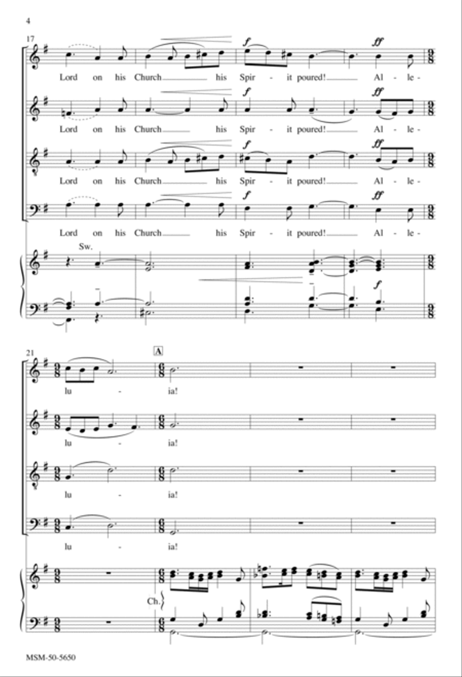 Hail this Joyful Day's Return 4-Part scores gallery preview page 4