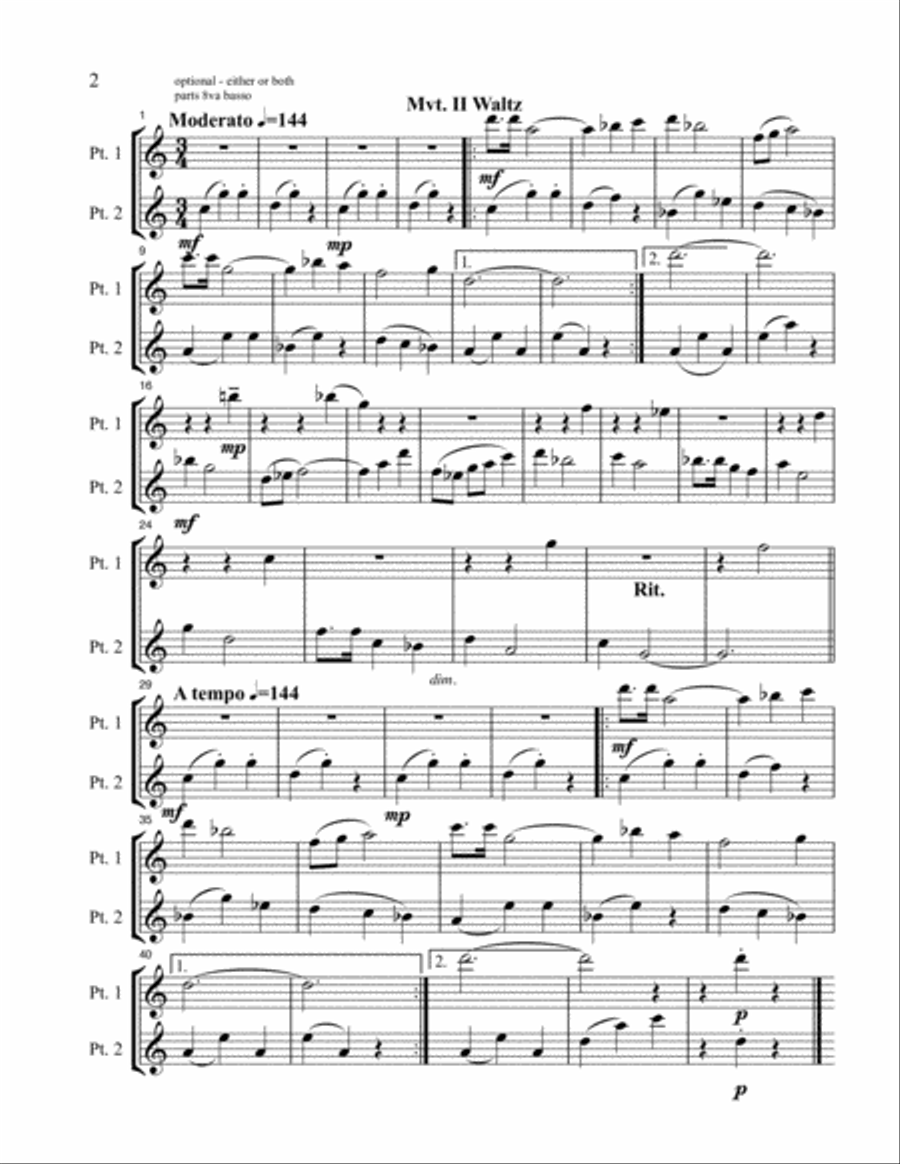Recital Duets Eb Book Score and Parts scores gallery preview page 2