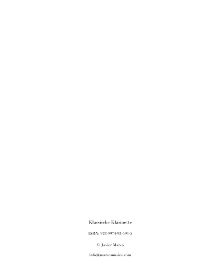 Klassische Klarinette Clarinet Solo scores gallery preview page 2