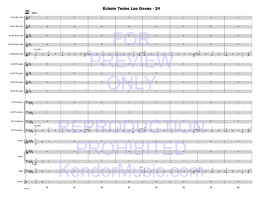 Echale Todas Las Ganas (Give It All You Got) Jazz Ensemble scores gallery preview page 54