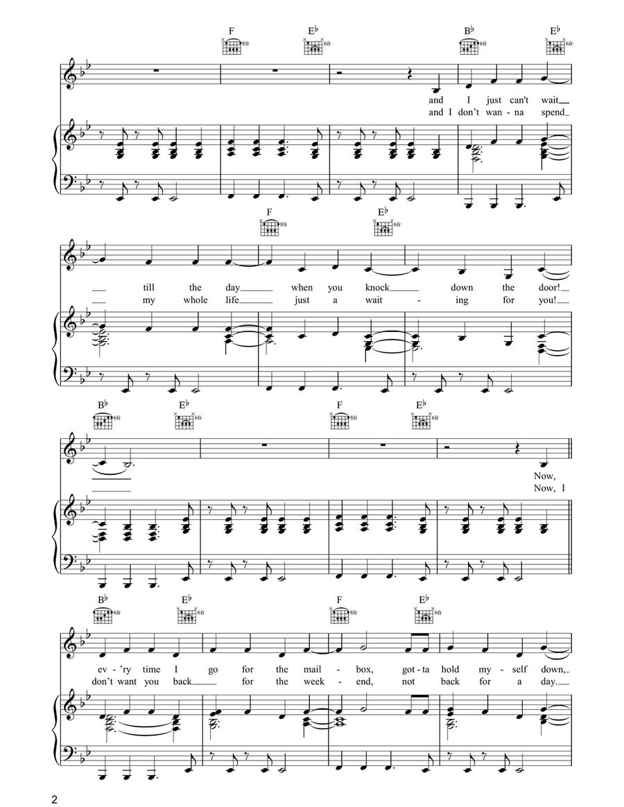 Walking On Sunshine Walking On Sunshine Piano, Vocal, Guitar scores gallery preview page 2