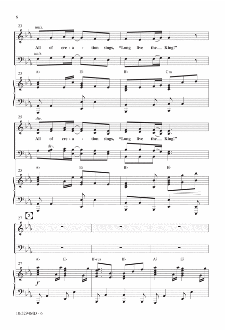 Long Live the King Long Live the King 4-Part scores gallery preview page 5