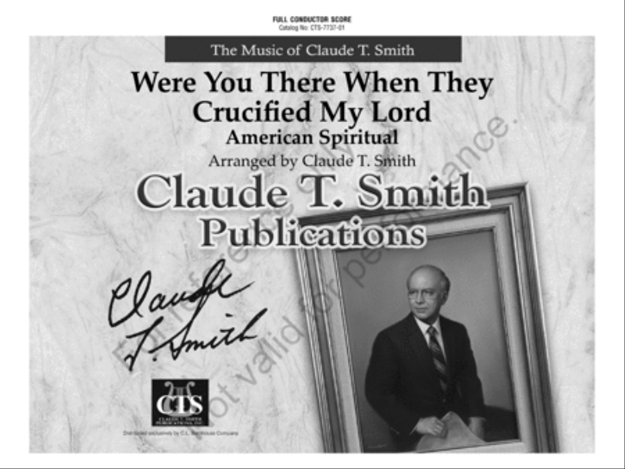 Were You There When They Crucified My Lord Concert Band scores gallery preview page 2