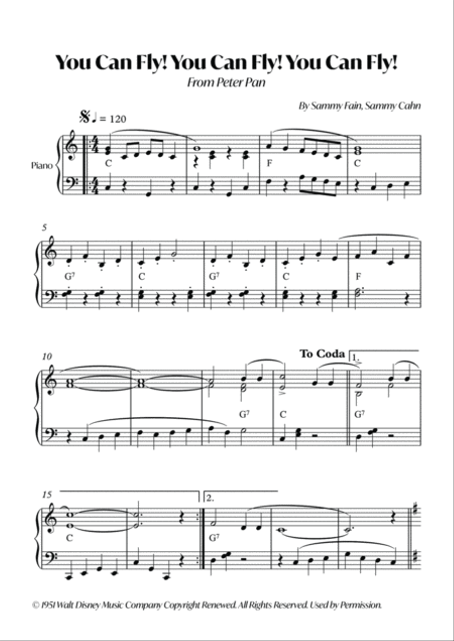 You Can Fly! You Can Fly! You Can Fly! Piano Method scores gallery preview page 2