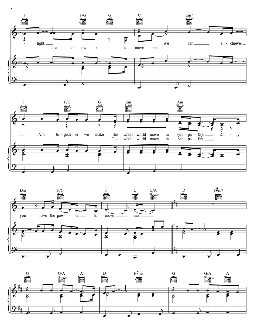Only You (from Starlight Express) Piano, Vocal, Guitar scores gallery preview page 4