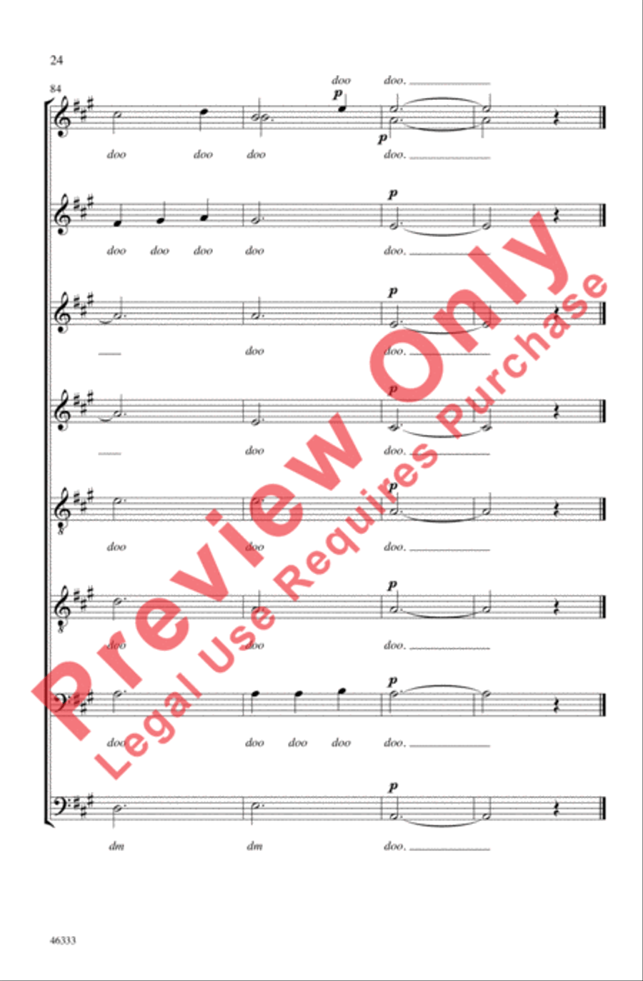 Homeward Bound 4-Part scores gallery preview page 24