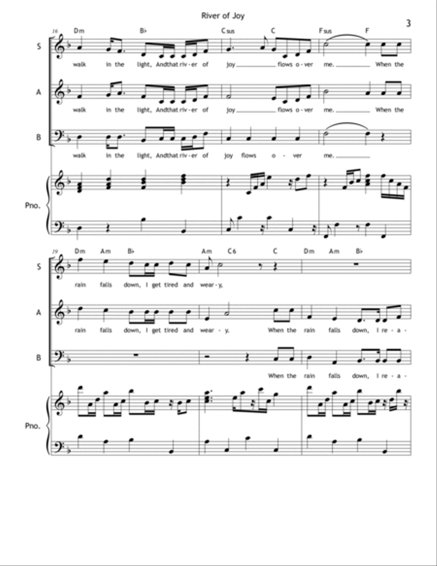 River of Joy (SAB) 3-Part scores gallery preview page 3