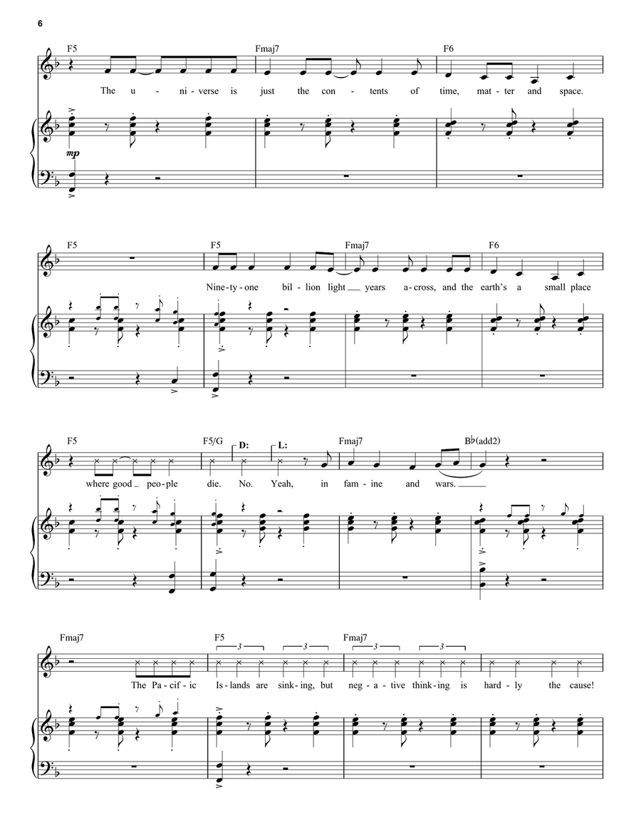 No Reason (from Beetlejuice The Musical) Piano, Vocal scores gallery preview page 6