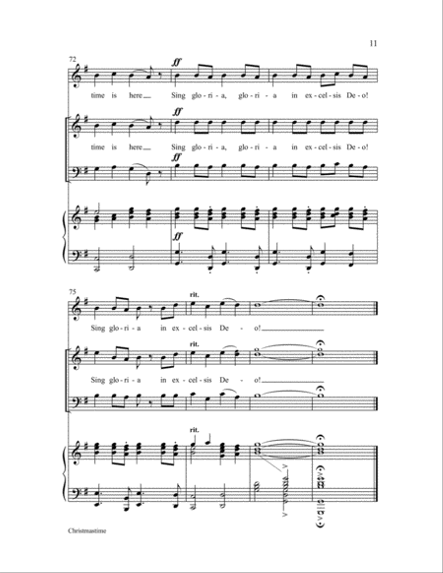 Christmastime Unison Choir scores gallery preview page 11