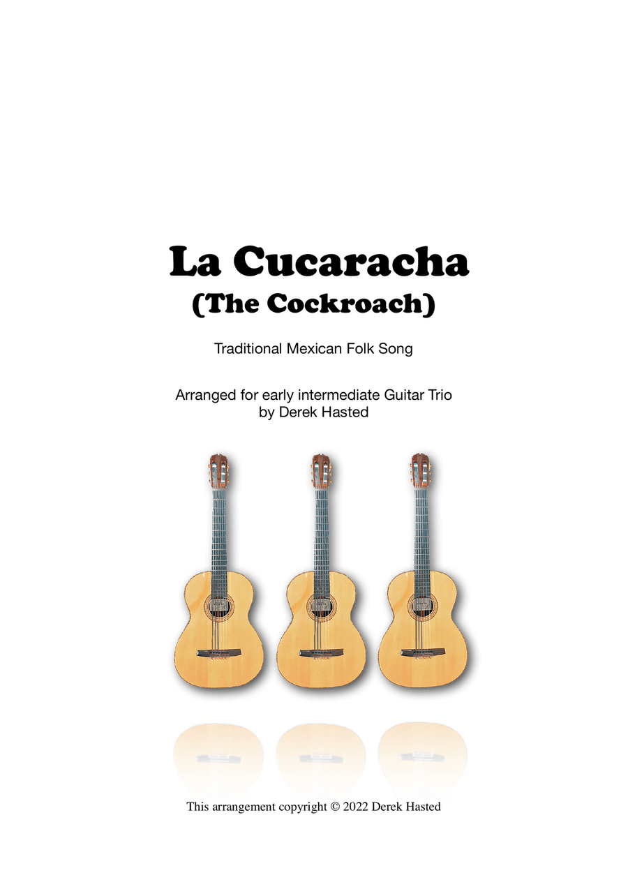 La Cucaracha (Mexican Folk Song) for early intermediate Guitar Trio/large ensemble Large Ensemble scores gallery preview page 1