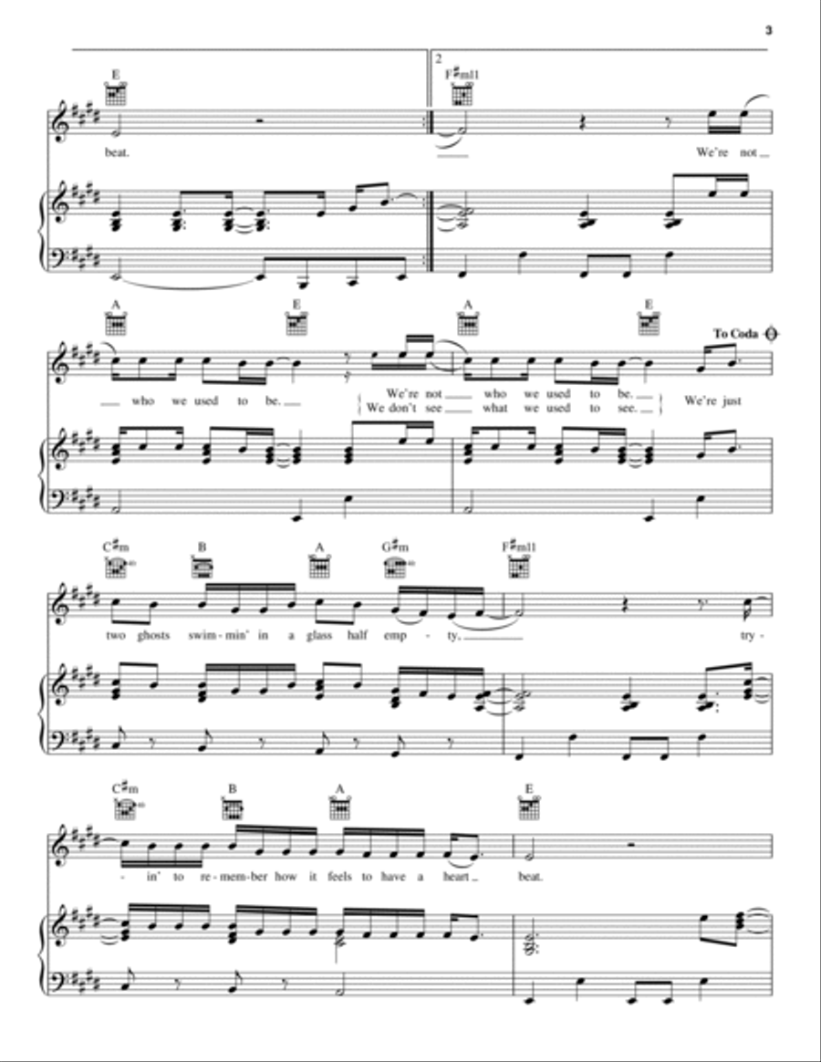 Two Ghosts Two Ghosts Piano, Vocal, Guitar scores gallery preview page 3