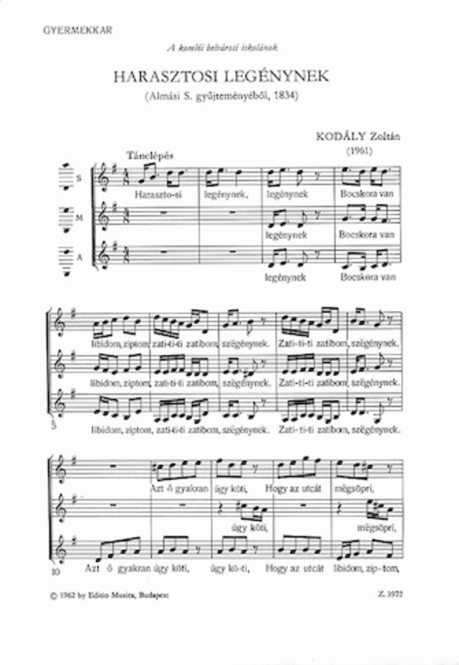 The Lads Of Harasztos The Lads Of Harasztos Children's Choir scores gallery preview page 1