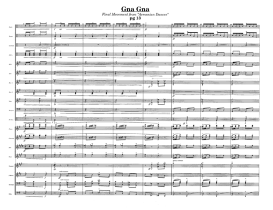Gna Gna - from Armenian Dances w/Tutor Tracks Percussion Ensemble scores gallery preview page 6