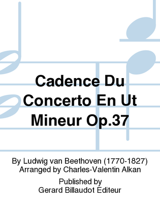 Cadence Du Concerto En Ut Mineur Op. 37