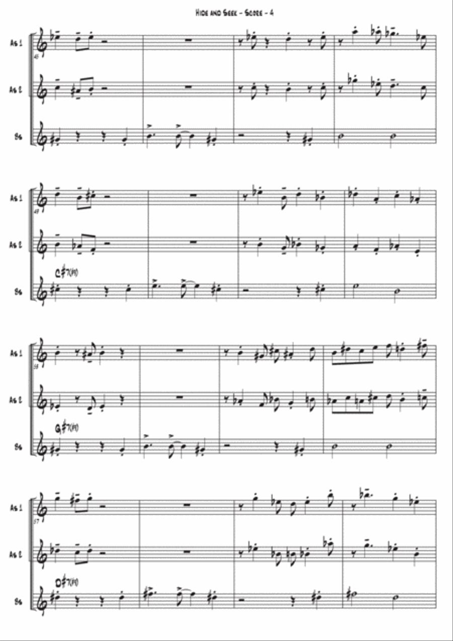 Hide And Seek Woodwind Trio scores gallery preview page 5