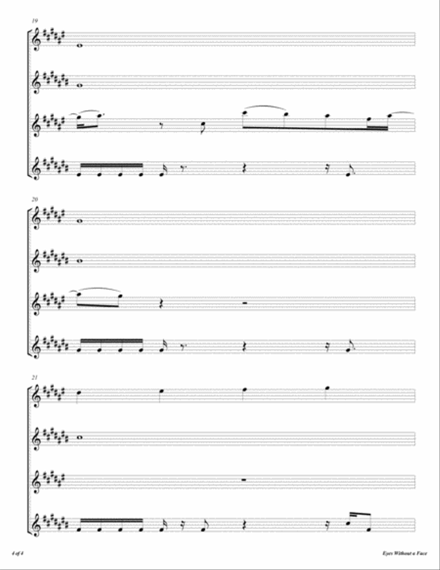 Eyes Without A Face Woodwind Quartet scores gallery preview page 5