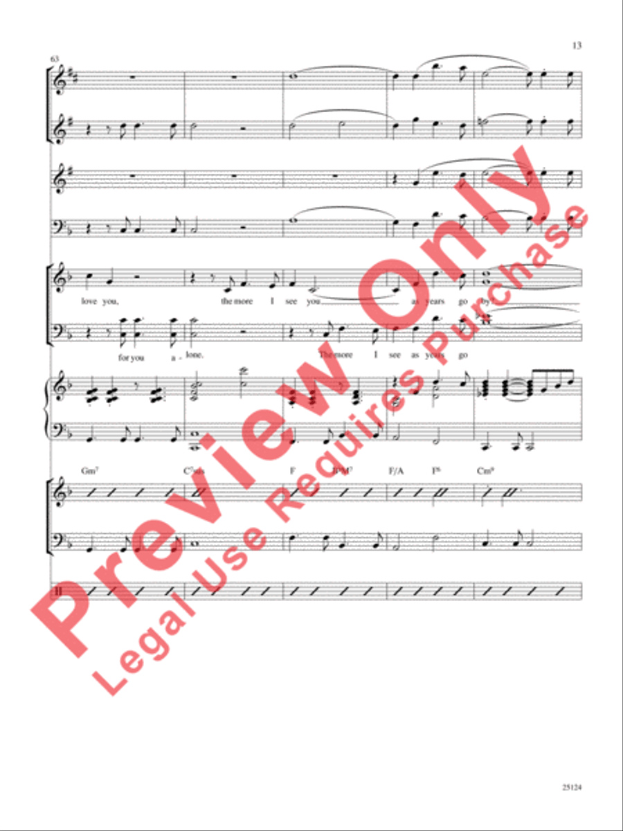 I Only Have Eyes for You / The More I See You Choir scores gallery preview page 14